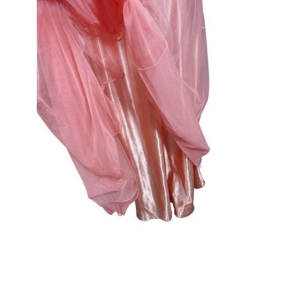 Vintage Blondie Nites Dress Peach Mint Ombre Beaded Prom Semi Formal Sz 11 - Picture 9 of 11